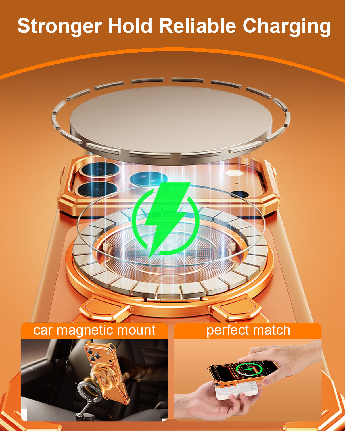 Outdo Tech - Metal Armor Pro – 360° Kickstand MagSafe Metal Bumper