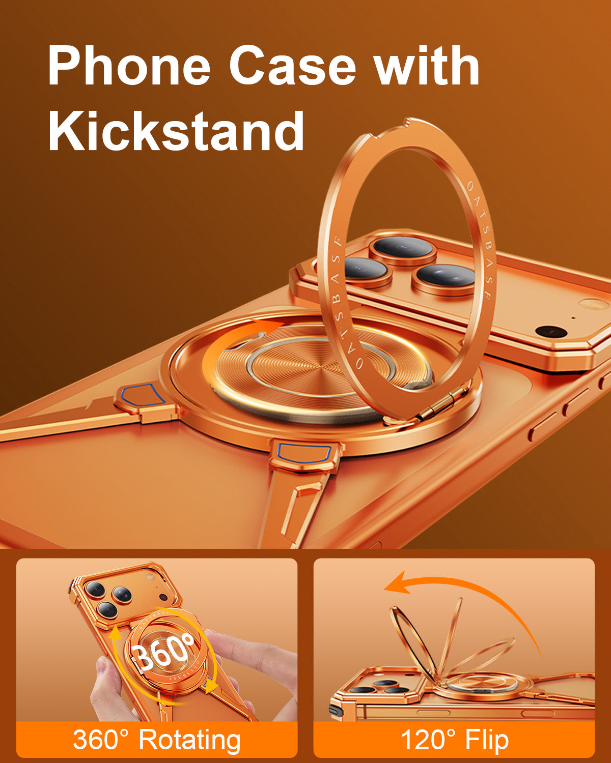 Outdo Tech - Metal Armor Pro – 360° Kickstand MagSafe Metal Bumper