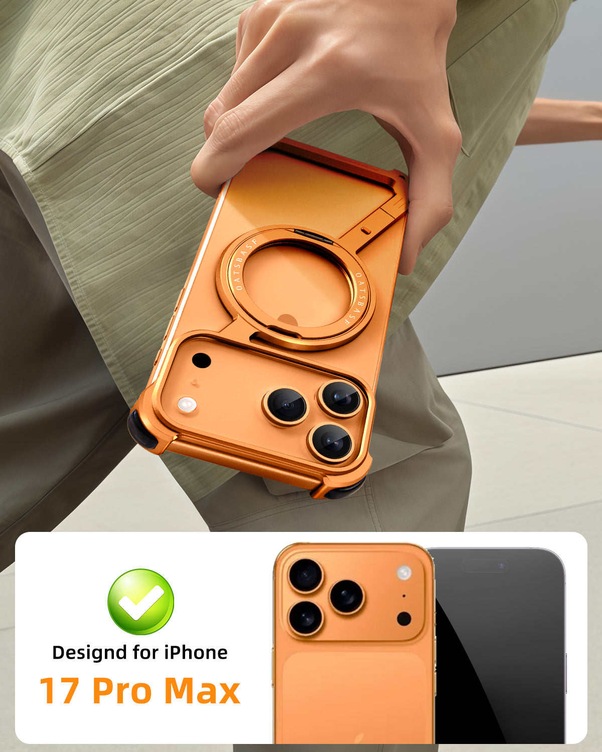 Outdo Tech - Metal Z Armor Case with 360° Rotating MagSafe Stand