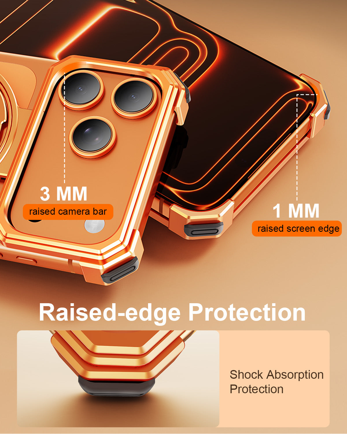 Outdo Tech - Metal Armor Pro – 360° Kickstand MagSafe Metal Bumper