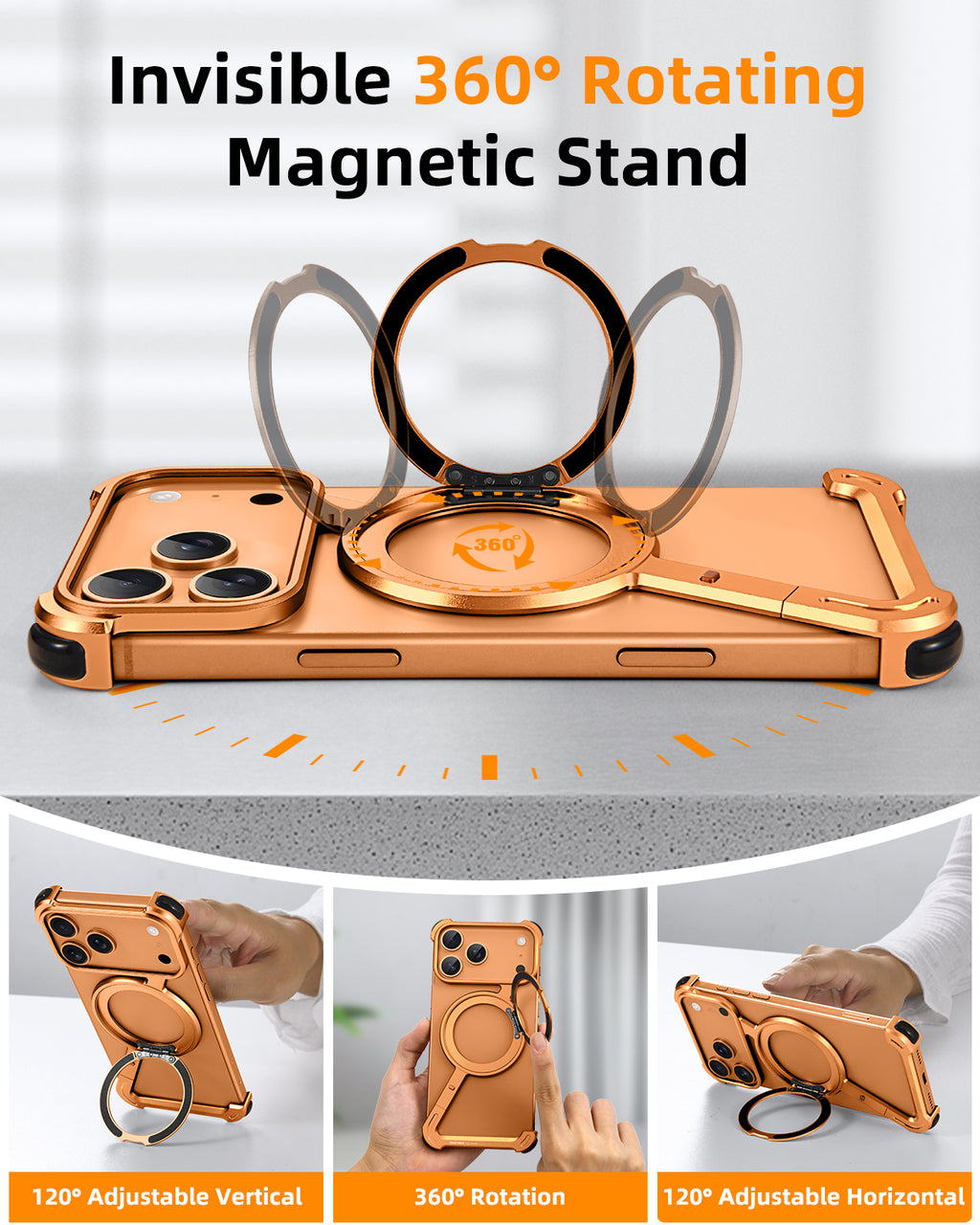 Outdo Tech - Metal Z Armor Case with 360° Rotating MagSafe Stand